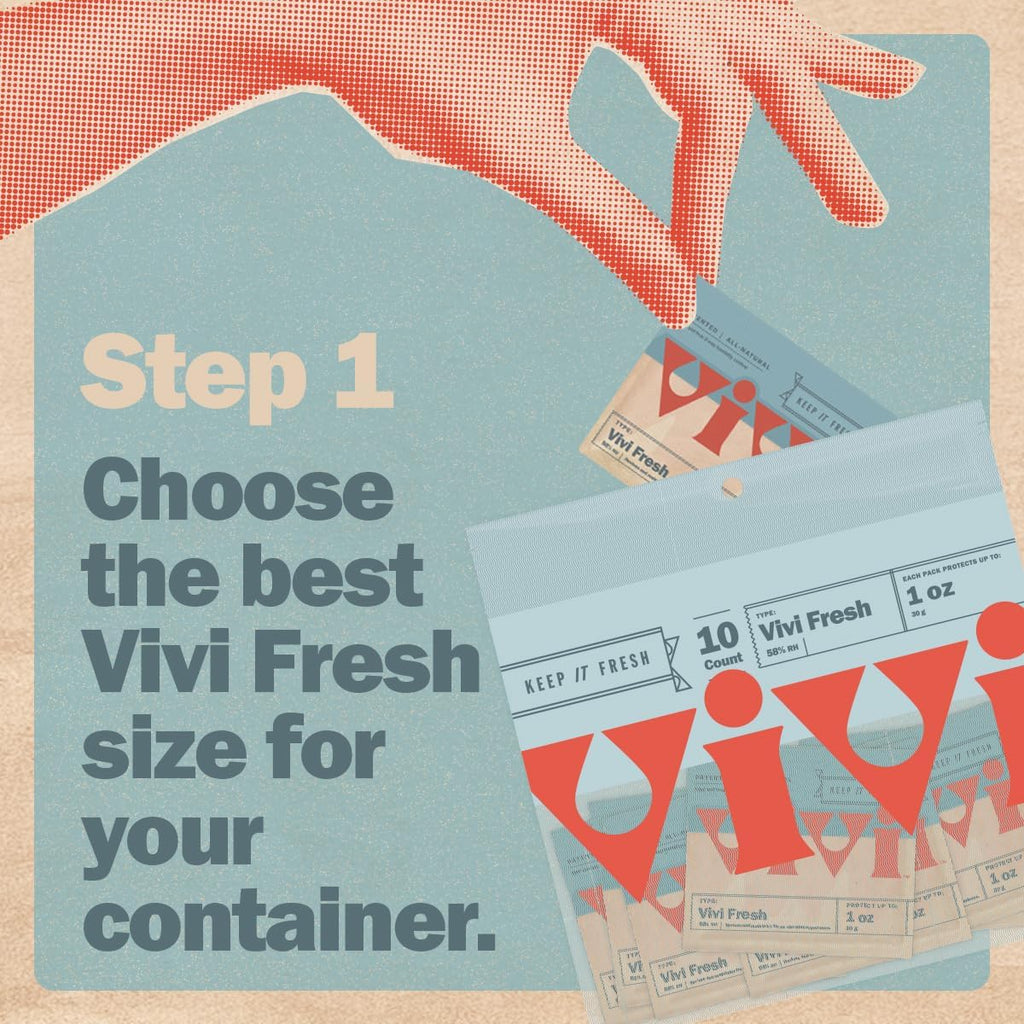 Vivi Fresh 5 LB Humidity Control Pack | Individually Wrapped | For All Airtight Storage Containers, Store Longer and Preserve Freshness | Made in the USA by Boveda