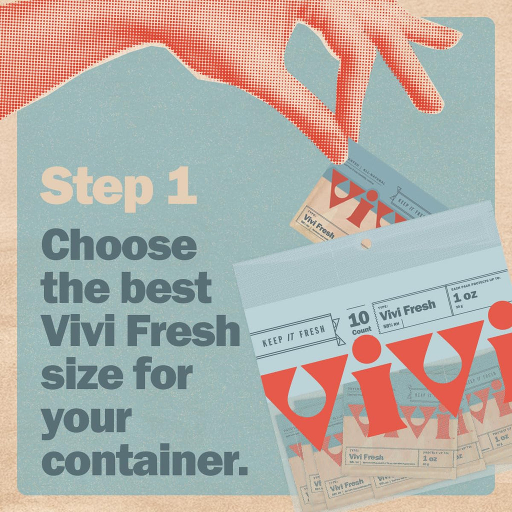 Vivi Fresh 5 LB Humidity Control Pack | Individually Wrapped | For All Airtight Storage Containers, Store Longer and Preserve Freshness | Made in the USA by Boveda