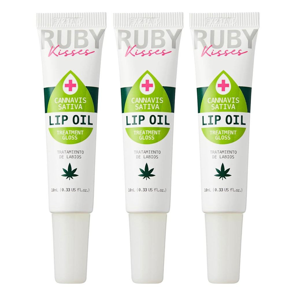 Ruby Kisses Hydrating Lip Oil Cannabis Sativa Hemp Seed RLO04D1 (3 PACK)