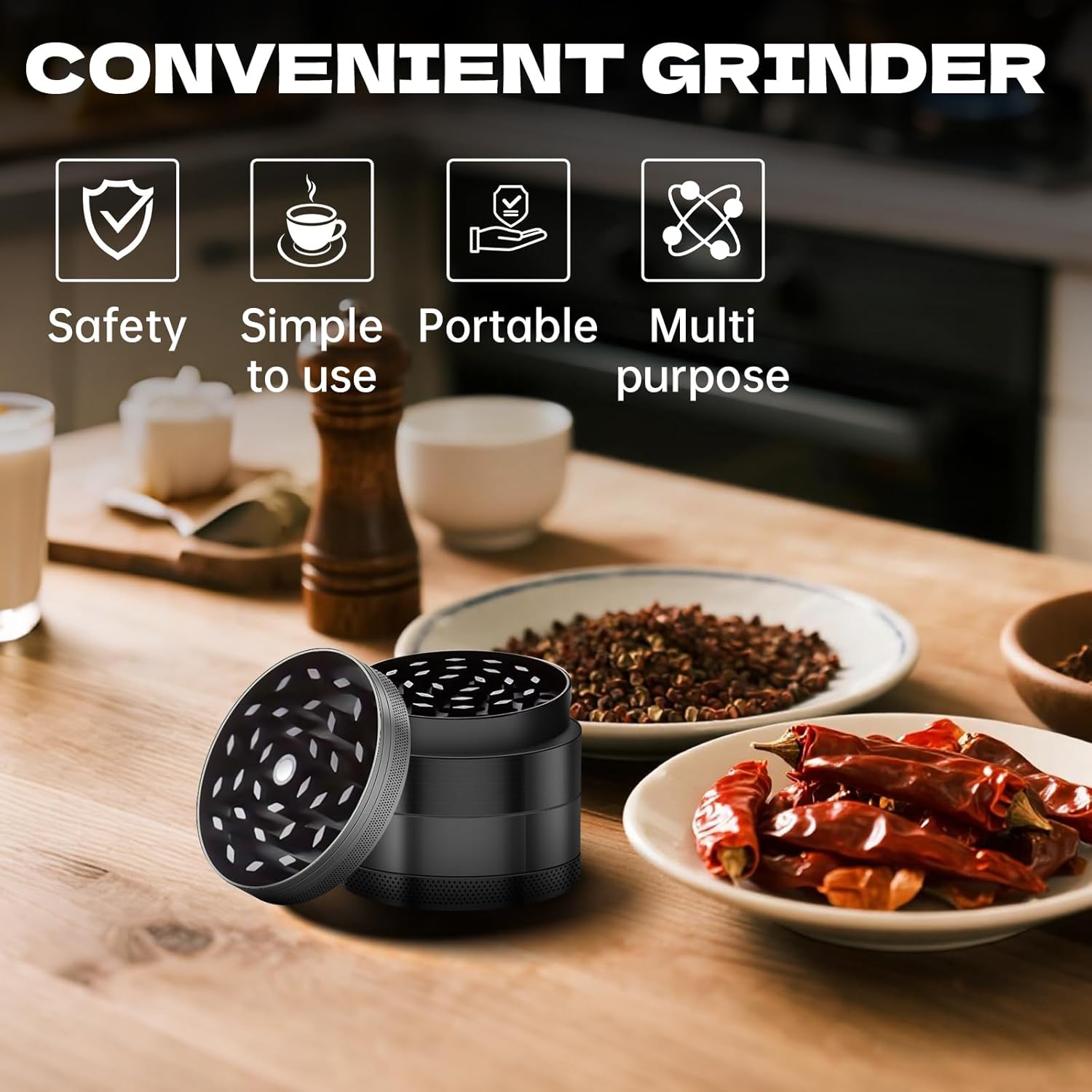Grinder, 2.5" Grinder,（Black）