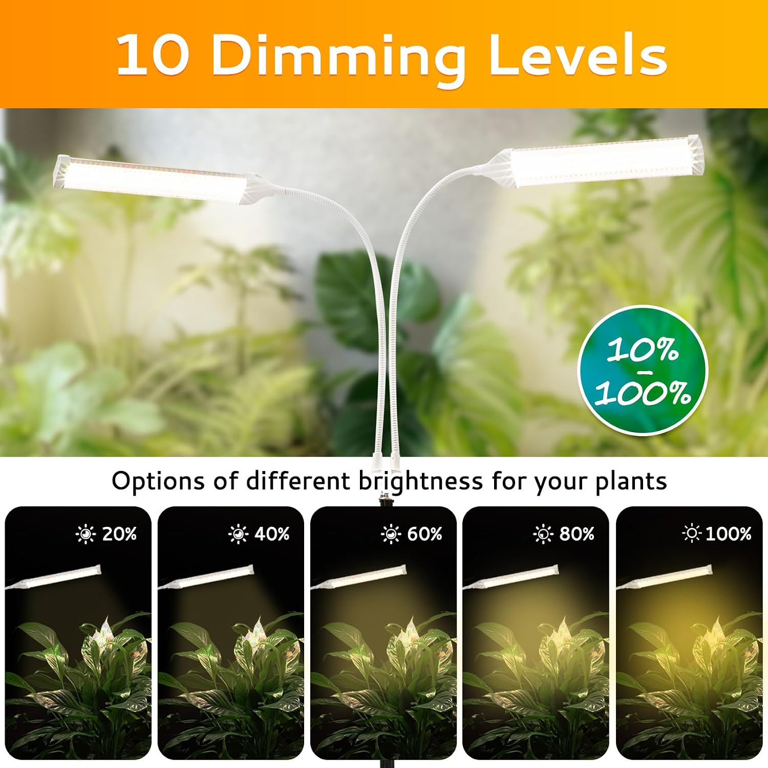 420 LED Grow Lights for Indoor Plants Full Spectrum, LED Plant Light with Stand, Adjustable Height, Plant Grow Lights with Auto 4/8/12/H Timer for Indoor Tall Plants. (420 LEDs)