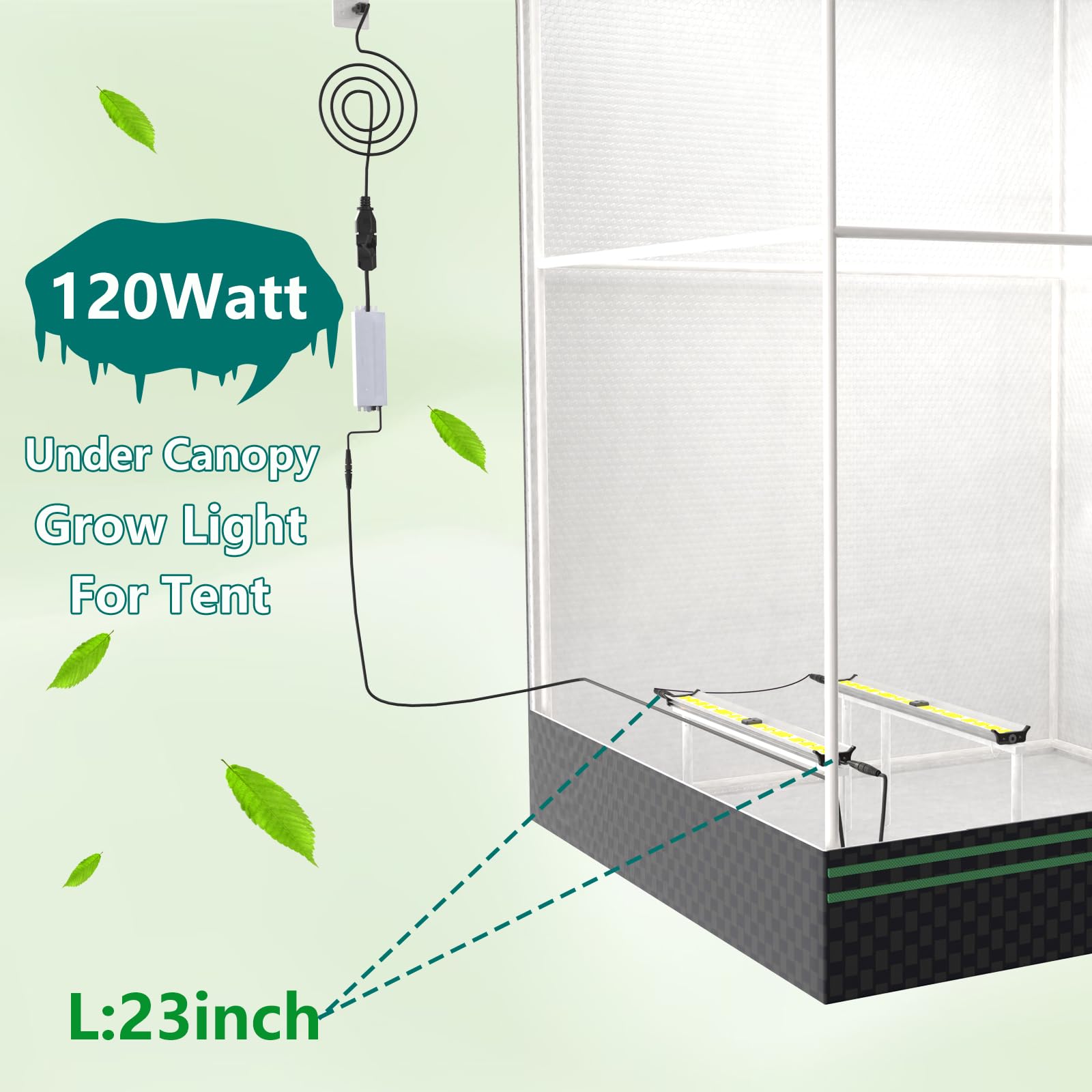 Under Canopy Led Grow Light Bars Full Spectrum Led Grow Lamps Grow Lights for Indoor Plants Dimmable Daisy Chain for Grow Lights Supplemental Lighting for Grow Tent