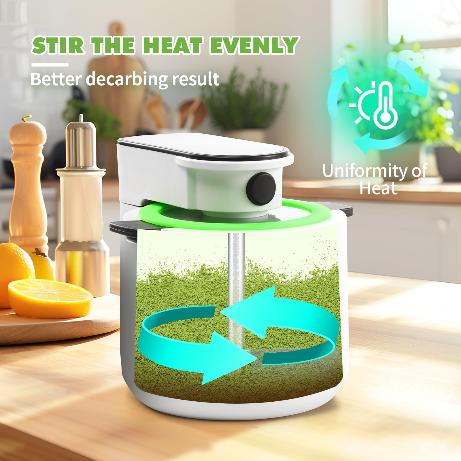 Herbnifique 3-In-1 Decarboxylator & Oil Infuser & Gummy Maker Machine With Mixing Function, Tincture Maker, Herbal Recipe Book Included (Black)