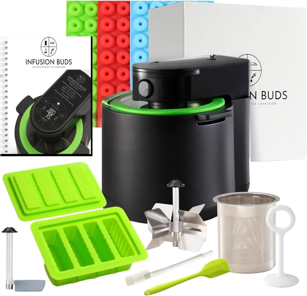 3-in-1 Decarboxylator, Oil Infuser Machine, Gummy & Magic Butter Maker Kit | Decarb Herbs, Infuse Oils Butters & Tinctures, Mix Gummies, 3-in-1 Infusion Buds Kit Includes Recipe Book and All Accessories