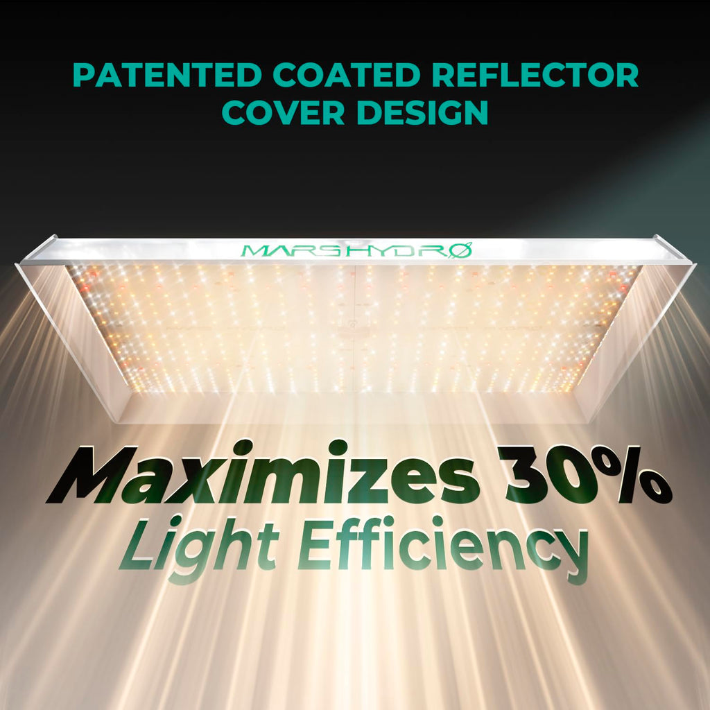 MARS HYDRO 150W TS1000 LED Grow Light for Indoor Plants Full Spectrum | Patented Reflective Hood, Dimmable & Silent Fanless, Daisy-Chain Link, Uniform Light for 2x2/3x3 Grow Tent, Veg to Bloom