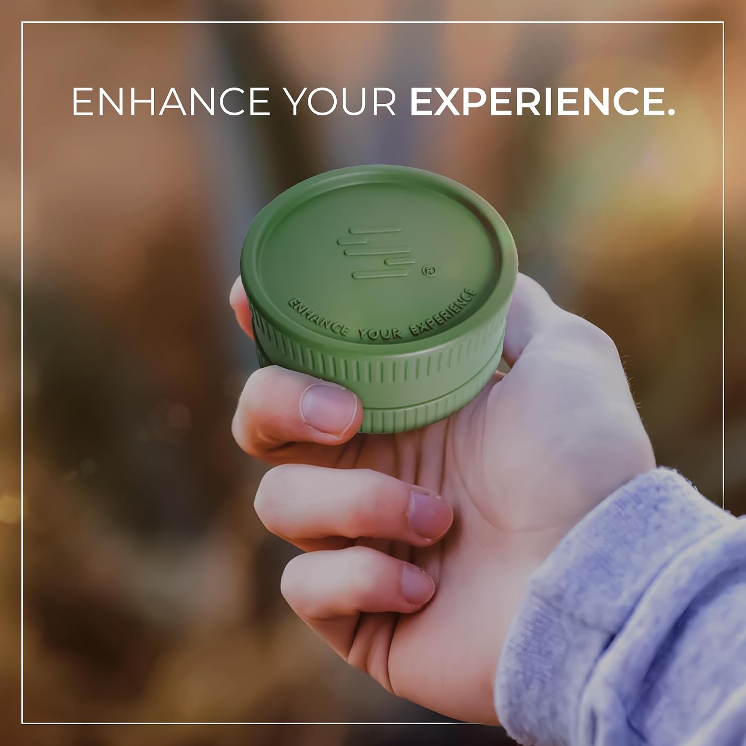 Staze Hemp Herb Grinder, 2 Piece - Lightweight | Durable & Eco Friendly Design with Triangular Teeth for Medium-to-Fine Grind | Perfect for Travel - (Forest Green)