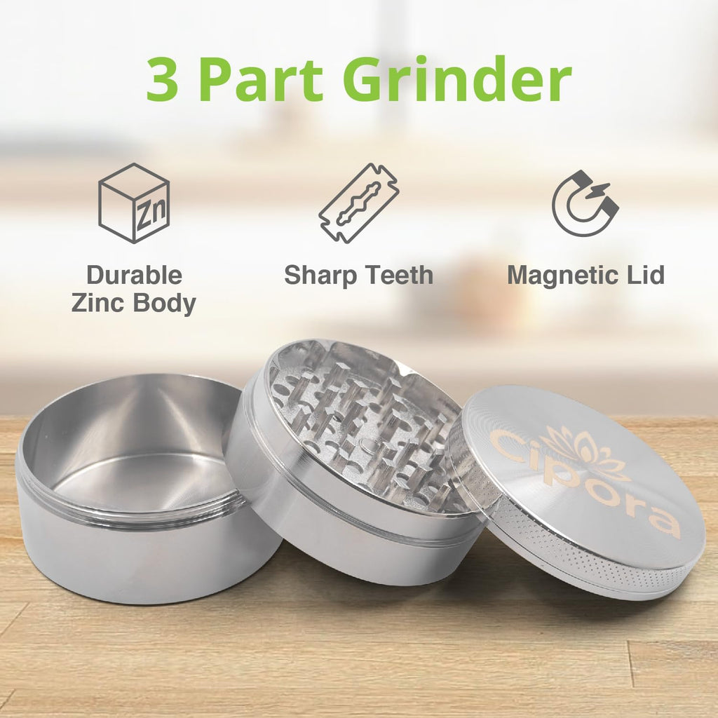 2.5" Manual Grinder (Silver)