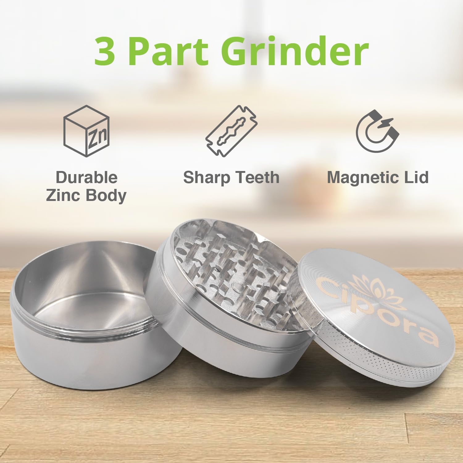 2.5" Manual Grinder (Silver)