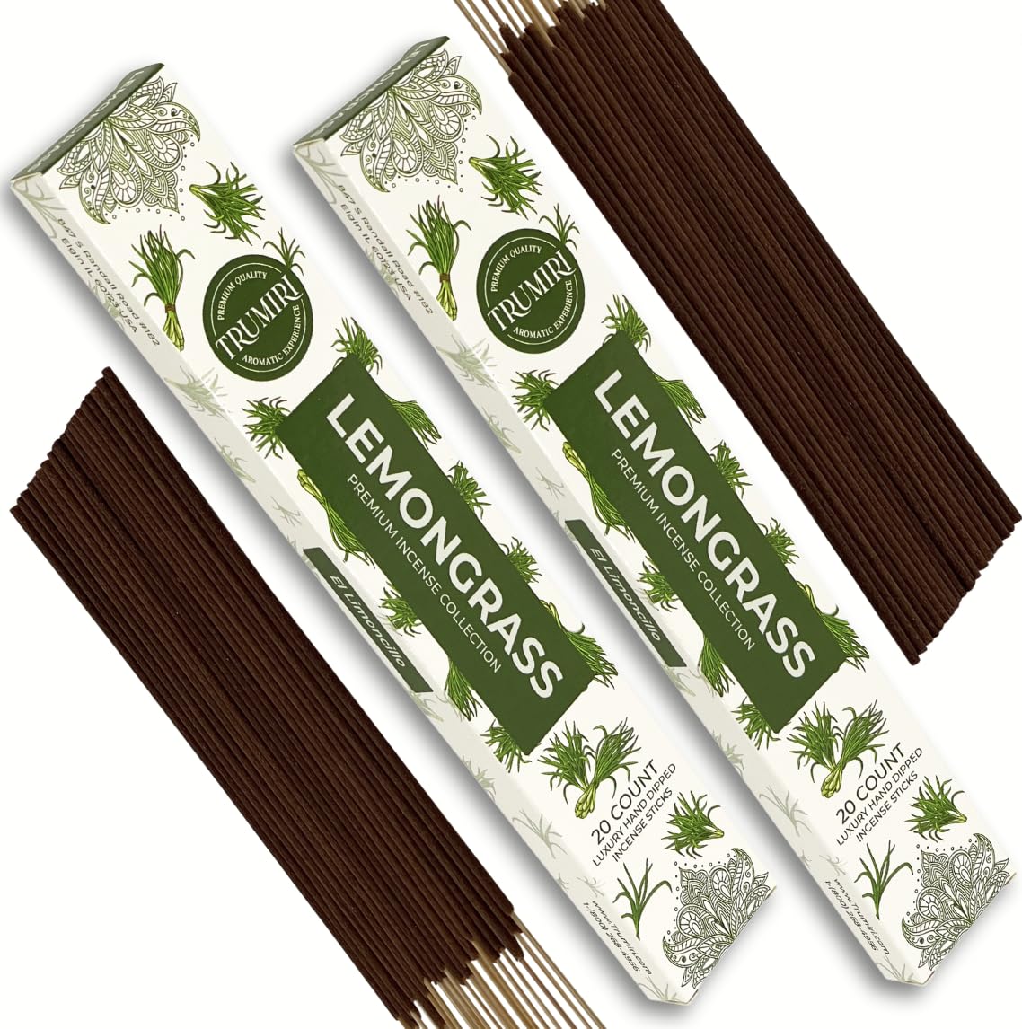 Cannabis Scented Incense Sticks - Total 40 Insence-Sticks - Dual Pack of 20 Insense - Inciensos - Inscents - Natural Non Toxic Ingredients - Incents - Incence - Inscense - Insents