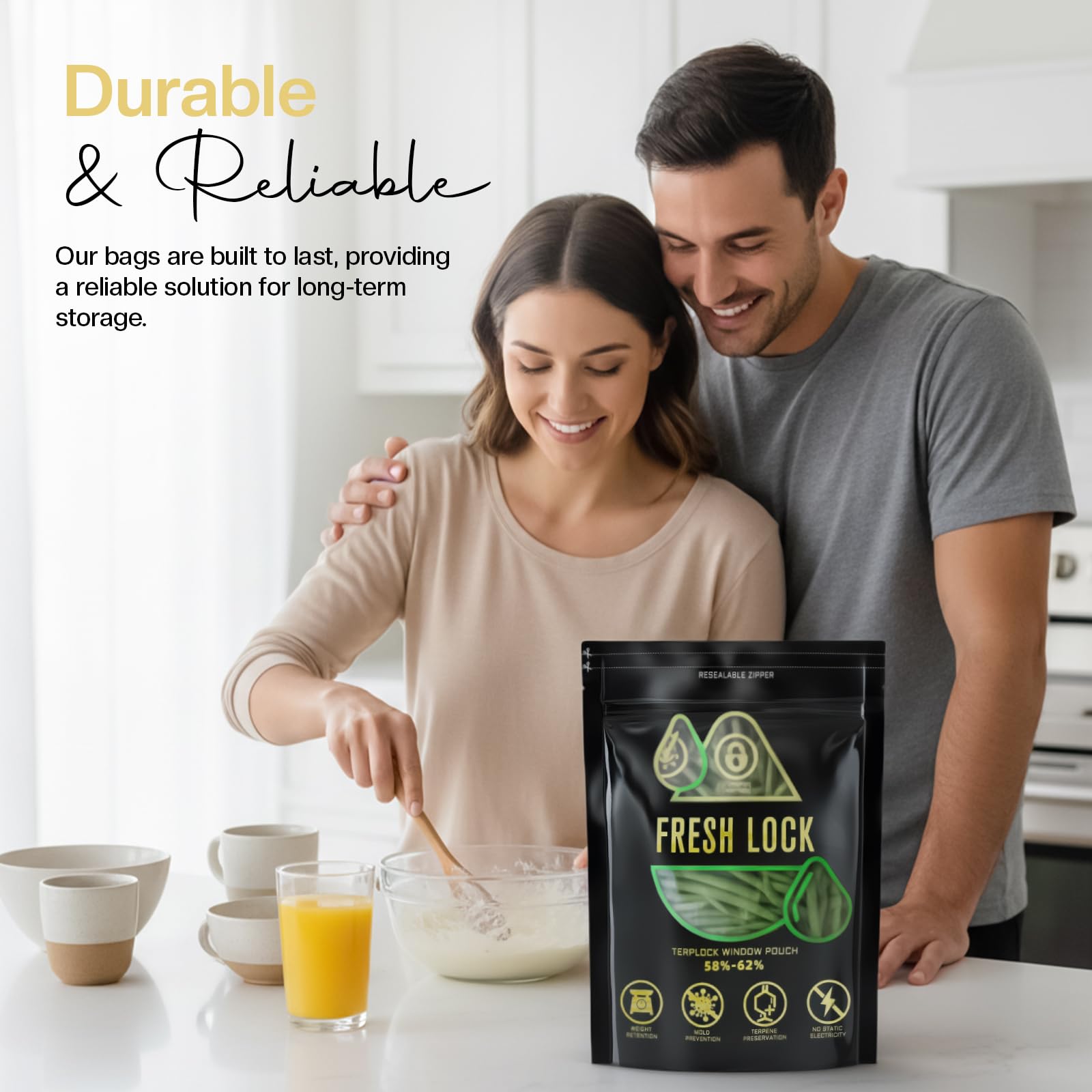 1 oz Curing Bags 9.05x6.3 in - 20 Pack Smell-Proof Cure Bags 58-62% RH Humidity Control - Heat Sealable Windowed Herb Storage Pouches for Small Batches