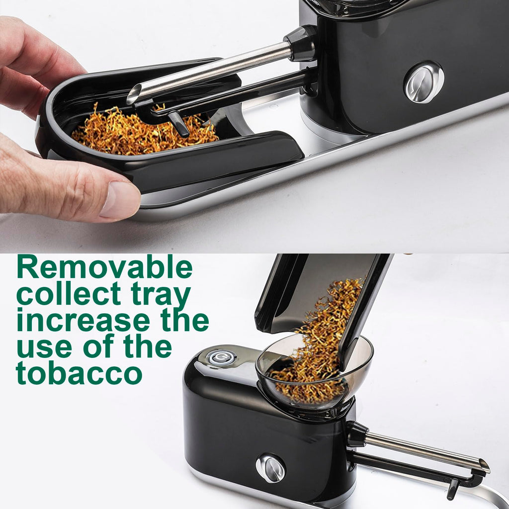 Electric Cigarette/Cone Rolling Machine Set with Manual Sipce Grinder,Automatic Cone Loader with LED Light, Portable Grinder Tobacco Injector Maker for King Size Pre Rolled Cone