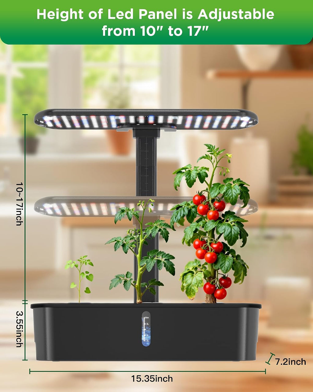 Hydroponics Growing System Kit 12 Pods Indoor Garden, Hydroponic Indoor Herb Garden Kit with Grow Light, Smart in Door Gardening Gifts for Women, Adjustable Height, Auto Timer, Quiet Pump