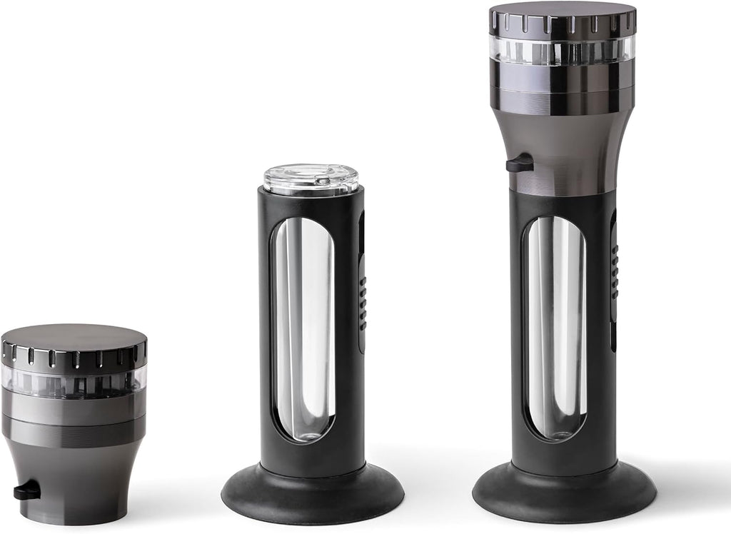 2 in 1 Herb Grinder Cone Loader Grinder Roller, Portable Grinder and Cone Filler, All in One Rolling Machine for King Size, Kitchen Use