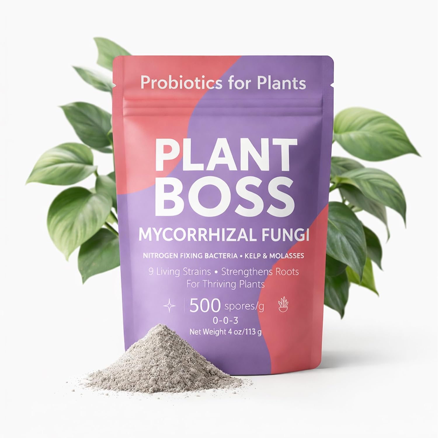 Plant Boss Mycorrhizal Fungi Root Booster – Premium Mycorrhizae for Houseplants, Flowers & Garden Plants – Improves Root Growth, Nutrient Uptake & Plant Health – 4 oz