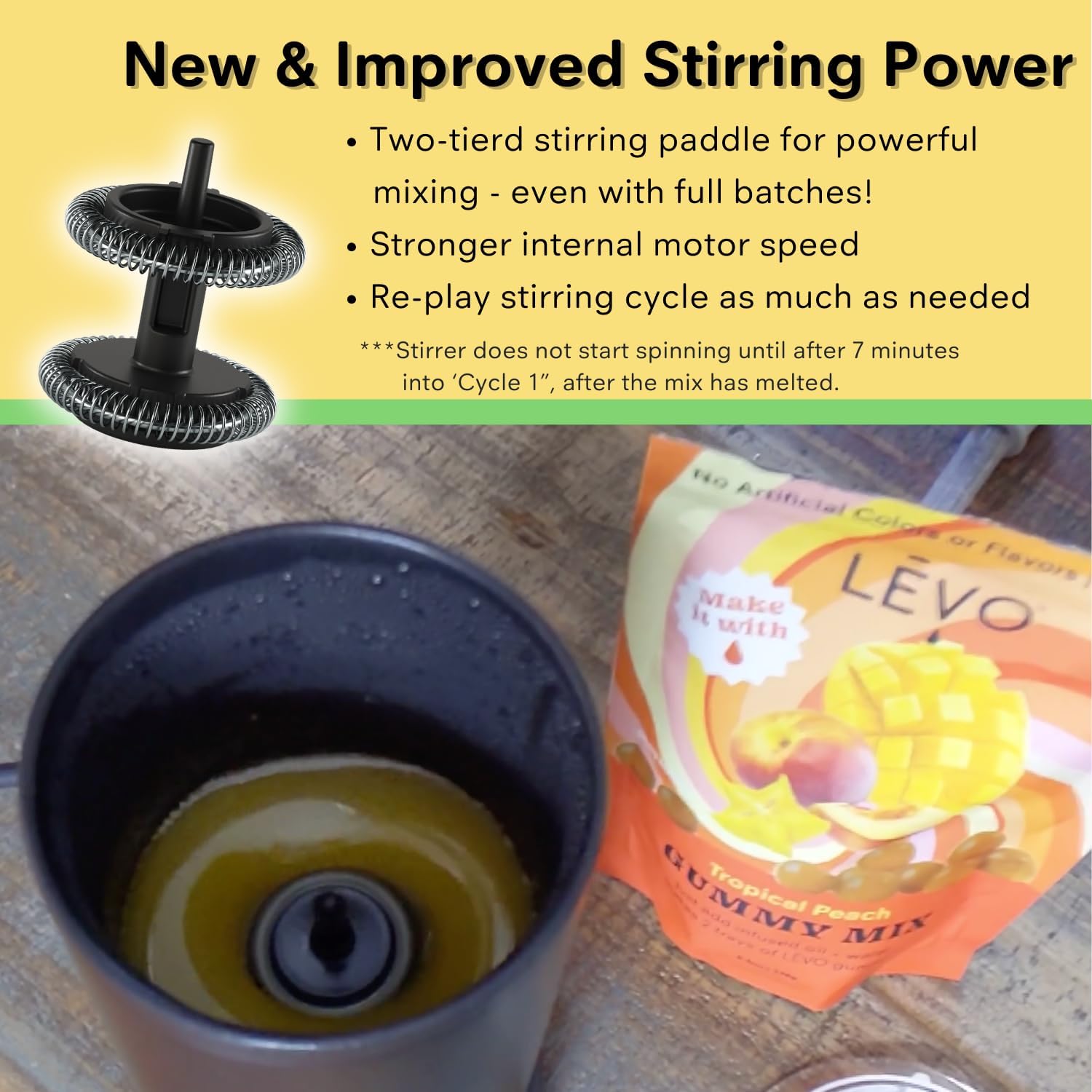 LEVO Gummy Candy Mixer - Hands-Free Infused Edible Mixer & Potent Gummy Candy Maker
