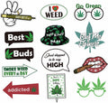 13 Pack Weed Theme Birthday Party Photo Booth Props for Pictures & Decorations Pot Leaves Cannabis Marijuana Hemp 420 Weed Party Decors for Adults Have a Dope 420 Birthday Party Supplies
