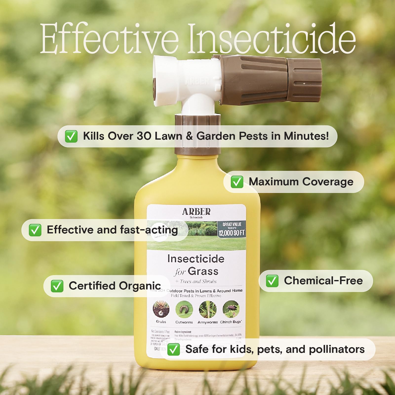 Organic Insecticide & Fungicide for Plants - Indoor/Outdoor, 16oz | Indoor and outdoor protection controls powdery mildew, spider mites, aphids, whiteflies, and fungus gnats