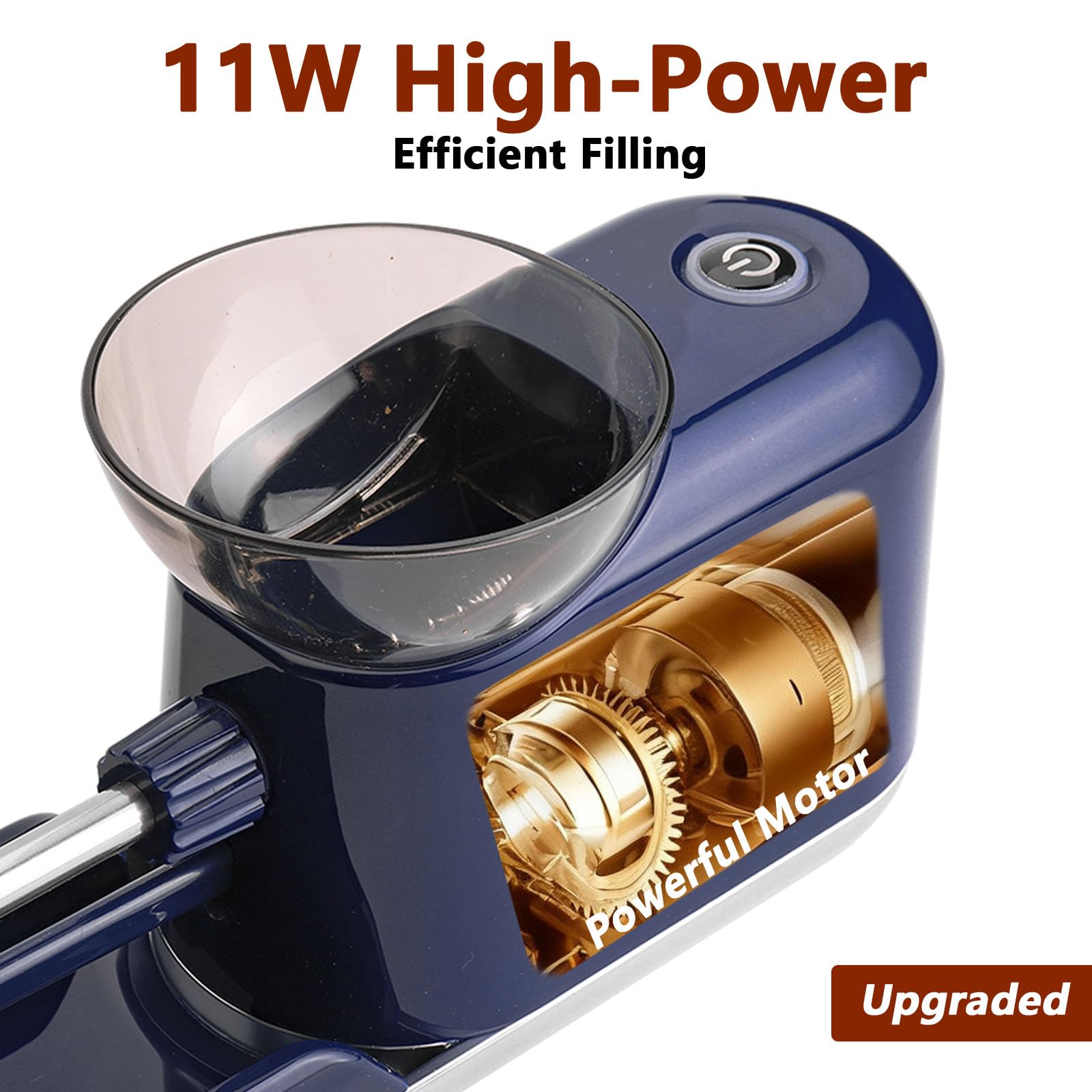 Electric Cigarette/Cone Rolling Machine Set with Manual Sipce Grinder,Automatic Cone Loader with LED Light, Portable Grinder Tobacco Injector Maker for King Size Pre Rolled Cone