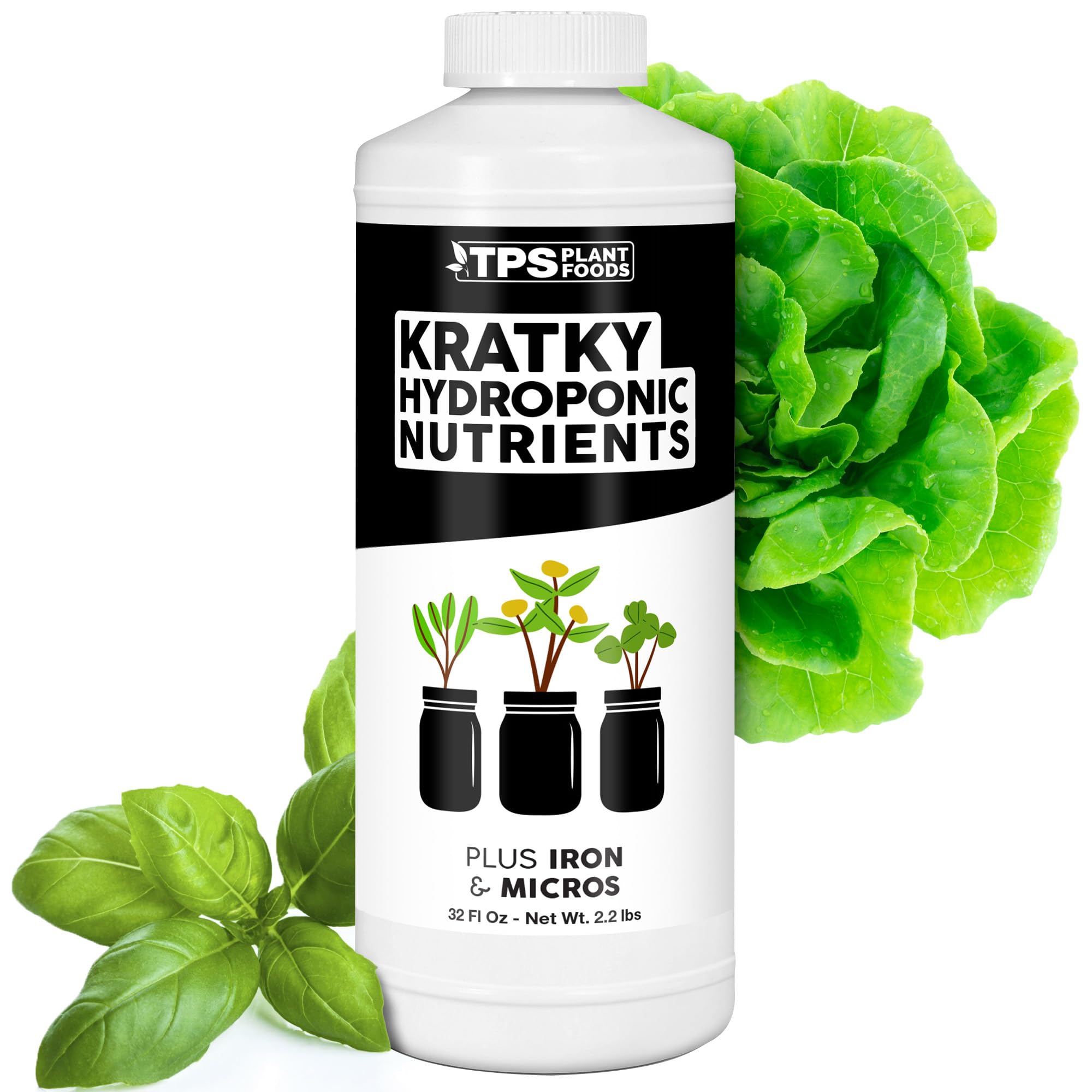 Kratky Hydroponic Fertilizer – Liquid Plant Food for Passive Hydroponics, Strong Roots & Higher Yields, 8 oz