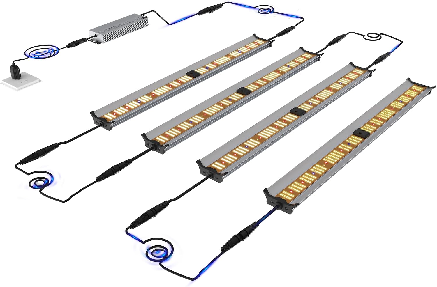 Under Canopy Led Grow Light Bars Full Spectrum Led Grow Lamps Grow Lights for Indoor Plants Dimmable Daisy Chain for Grow Lights Supplemental Lighting for Grow Tent