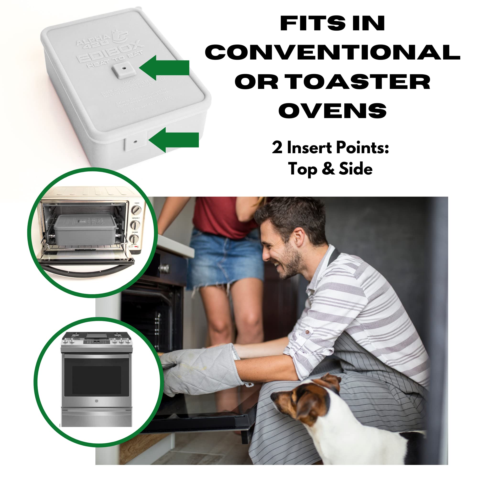 Decarboxylator Box for Butter & Oil Infuser Machines, Decarb - EdiBox | BPA Free, Use with butter makers or oil infuser machines, Silicone baking box for herbs