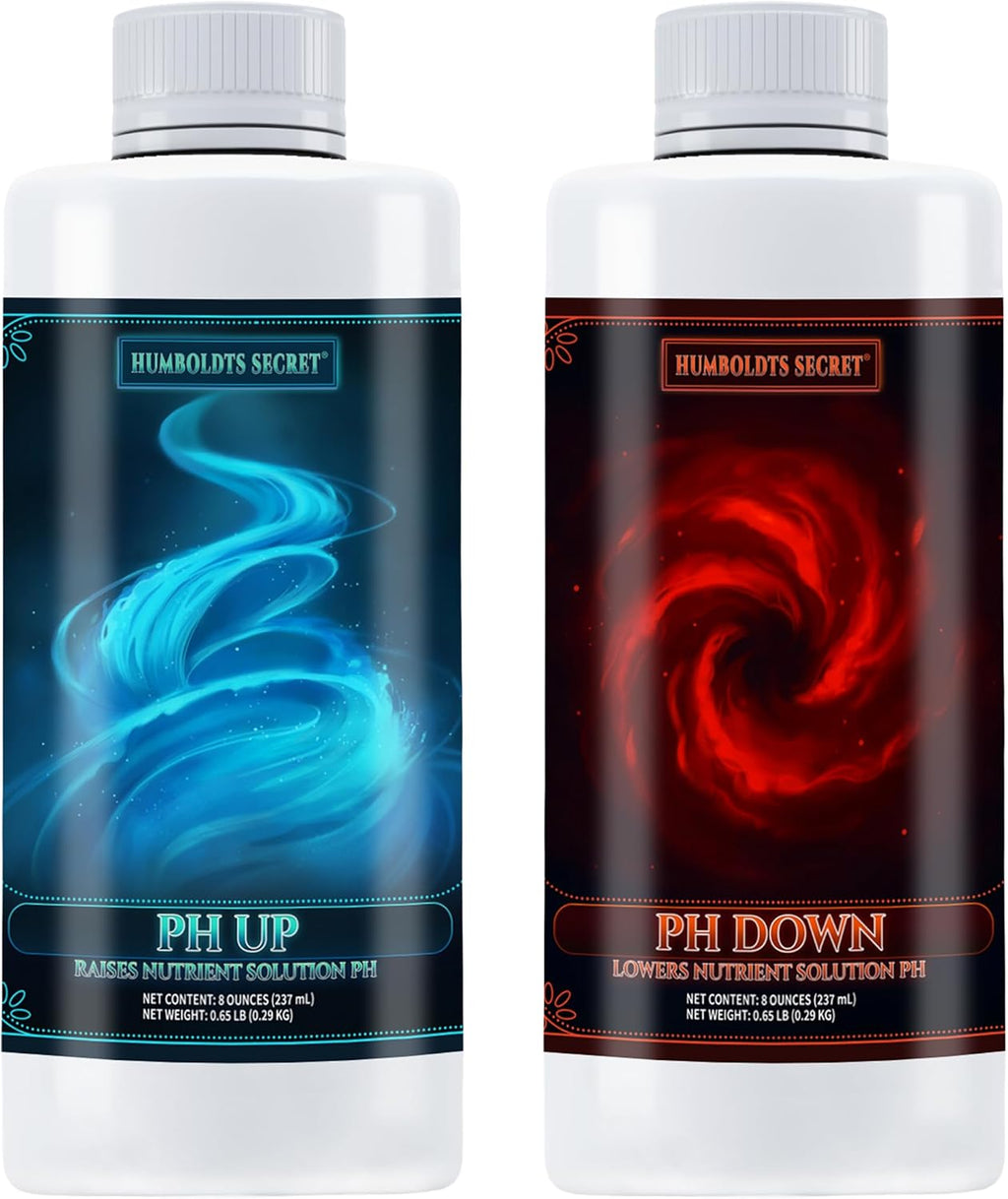 Humboldts Secret pH Up and pH Down Control Kit | Liquid Nutrient Solution Balancer for Plants | for Soil, Hydroponic, Coco, and DWC Systems | Supports Nutrient Absorption and Growth | 8 Ounce