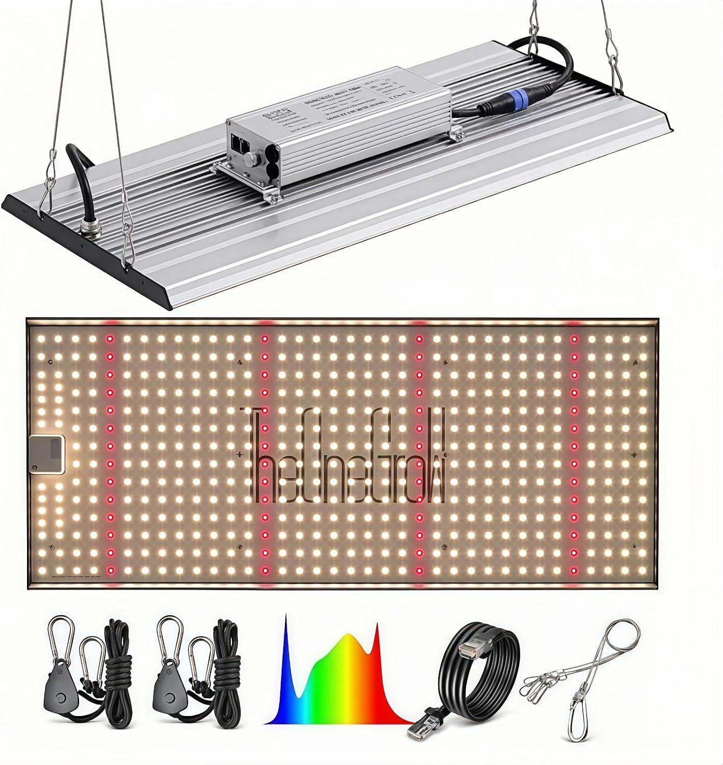 MA2000 LED Grow Lights for Seed Starting Vegetables Bloom, 200W Dimmable Daisy Chain, Grow Lights for Indoor Plants Full Spectrum for 2x4/4x4ft Coverage, Grow Tent, High Yield Cultivation