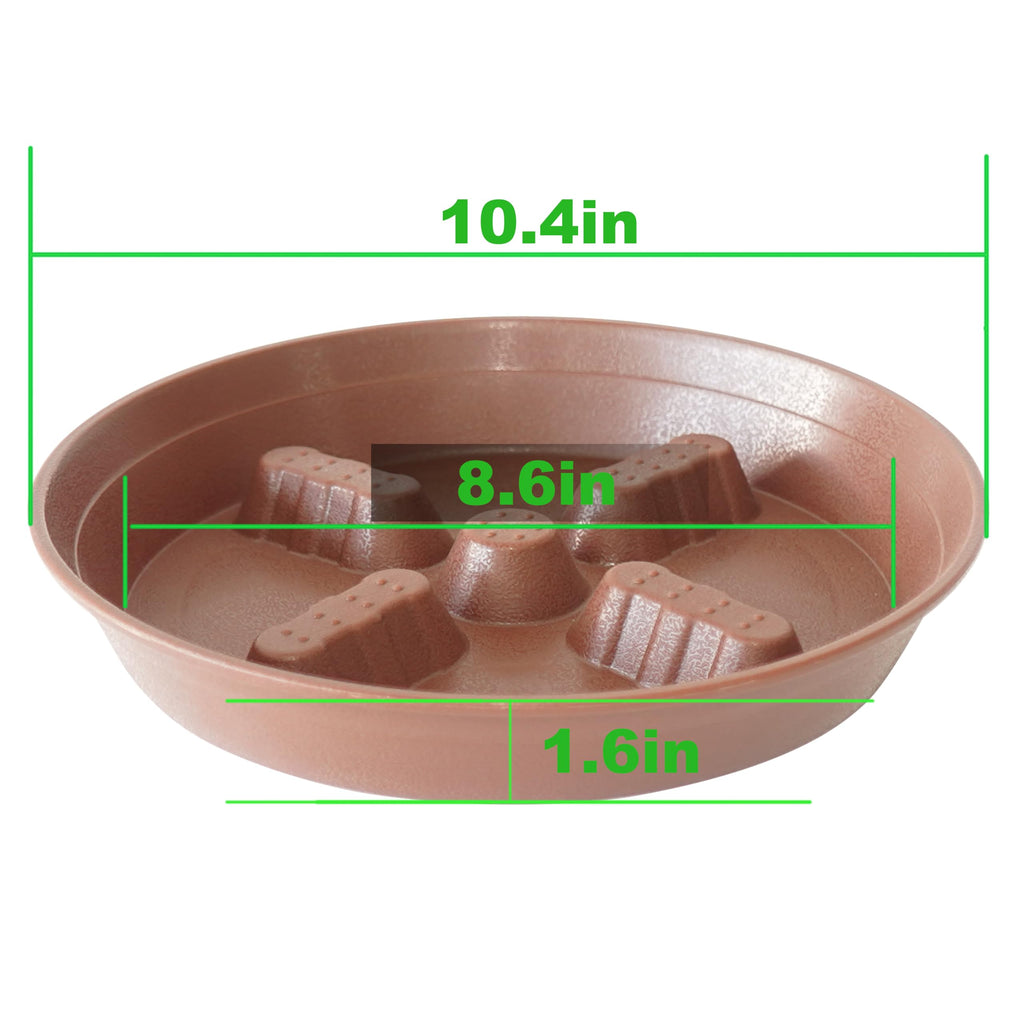 4 Pack Plant Saucer 8 inch, 10 12 14 17 inch, Plant Stand Plastic Plant Saucers for Indoors Outdoor, Heavy Duty Flower Planter Drip Trays for Pots, Pot Saucers for Plants, Grow Bags Saucers