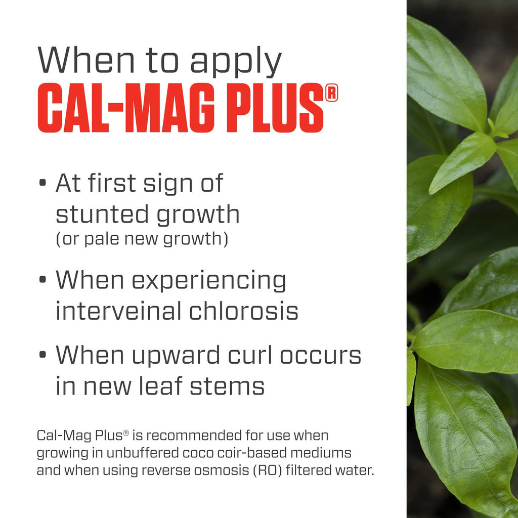 Botanicare Cal-Mag Plus, A Calcium, Magnesium, And Iron Plant Supplement, Corrects Common Plant Deficiencies, Add To Water Or Use As A Spray, 2-0-0 NPK, Quart