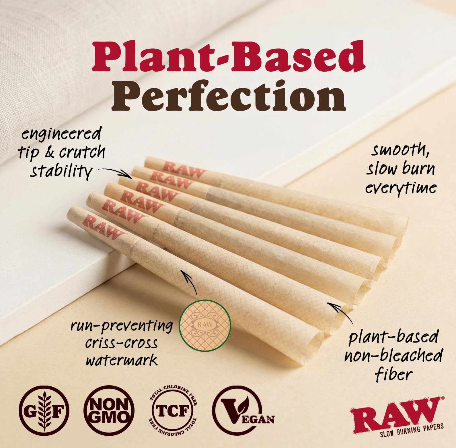 RAW Cones Classic King: 50 Pack, Pre Rolled Cones Rolling Papers, 109 mm | Food Grade Container, Green Blazer Preroll Loader, Patented Slow Burn, All Natural RAWthentic, Rolling Papers & With Tips