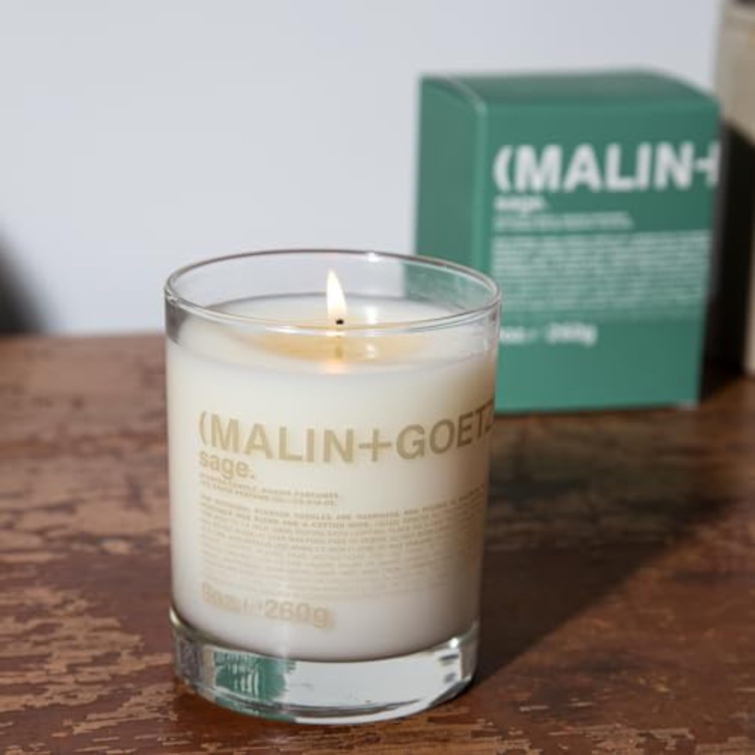 MALIN+GOETZ 9oz Scented Candle | Hand-Poured Soy Wax with Unique Fragrance Blends | Clean-Burning, Vegan & Cruelty-Free | Bergamot, Sage, Otto, Tomato, Strawberry, Cannabis, Dark Rum & Leather