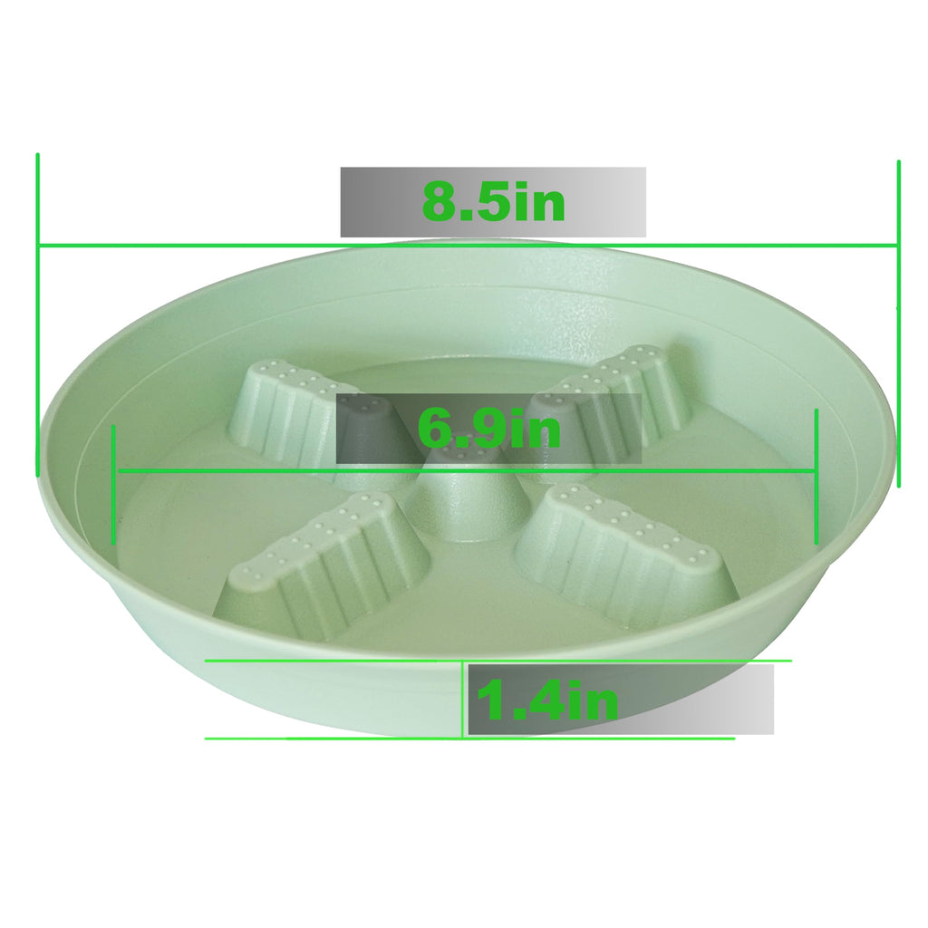 4 Pack Plant Saucer 8 inch, 10 12 14 17 inch, Plant Stand Plastic Plant Saucers for Indoors Outdoor, Heavy Duty Flower Planter Drip Trays for Pots, Pot Saucers for Plants, Grow Bags Saucers