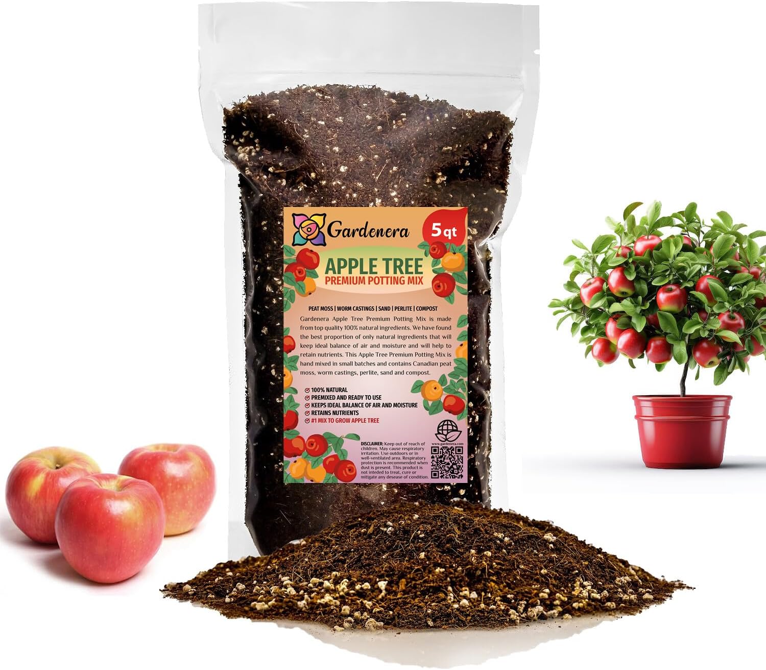 Premium JUST-ADD-Water Potting Soil Mix - Optimal Nutrient-Rich Blend for Thriving and HIGH-Yield Herbal Plants - 3 Quart