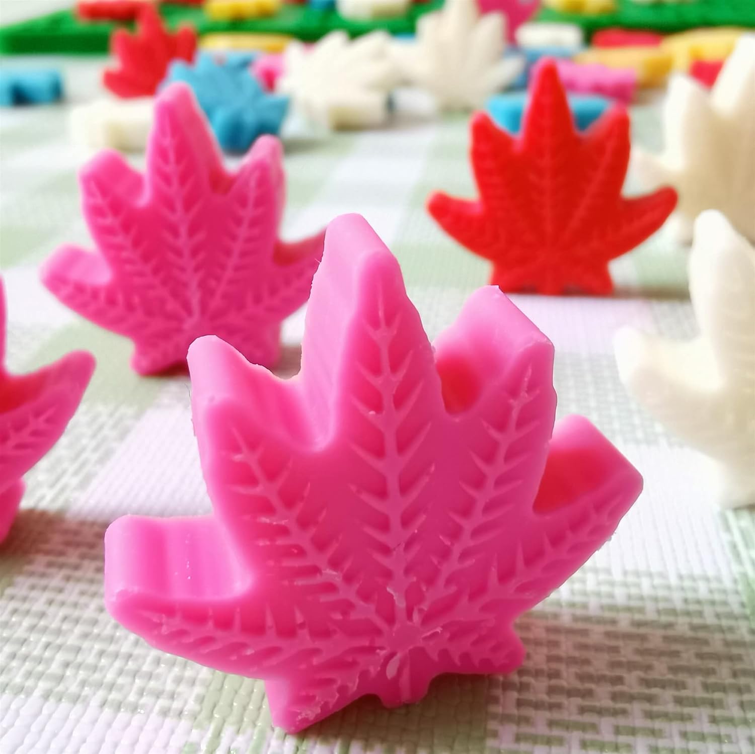 Flower Leaf Candy Molds Silicone Chocolate Gummy Molds, Wax Melt Molds