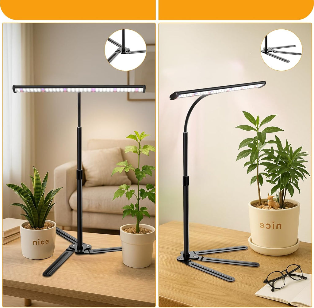 GYTF Super-Bright Plant Grow Light, 6000K 108LEDs Full Spectrum Plant Lamp with Timer 4/8/12Hrs & Height Extendable for Home Office Desktop Indoor Plants, 12V 3A High Power Output for Faster Growth