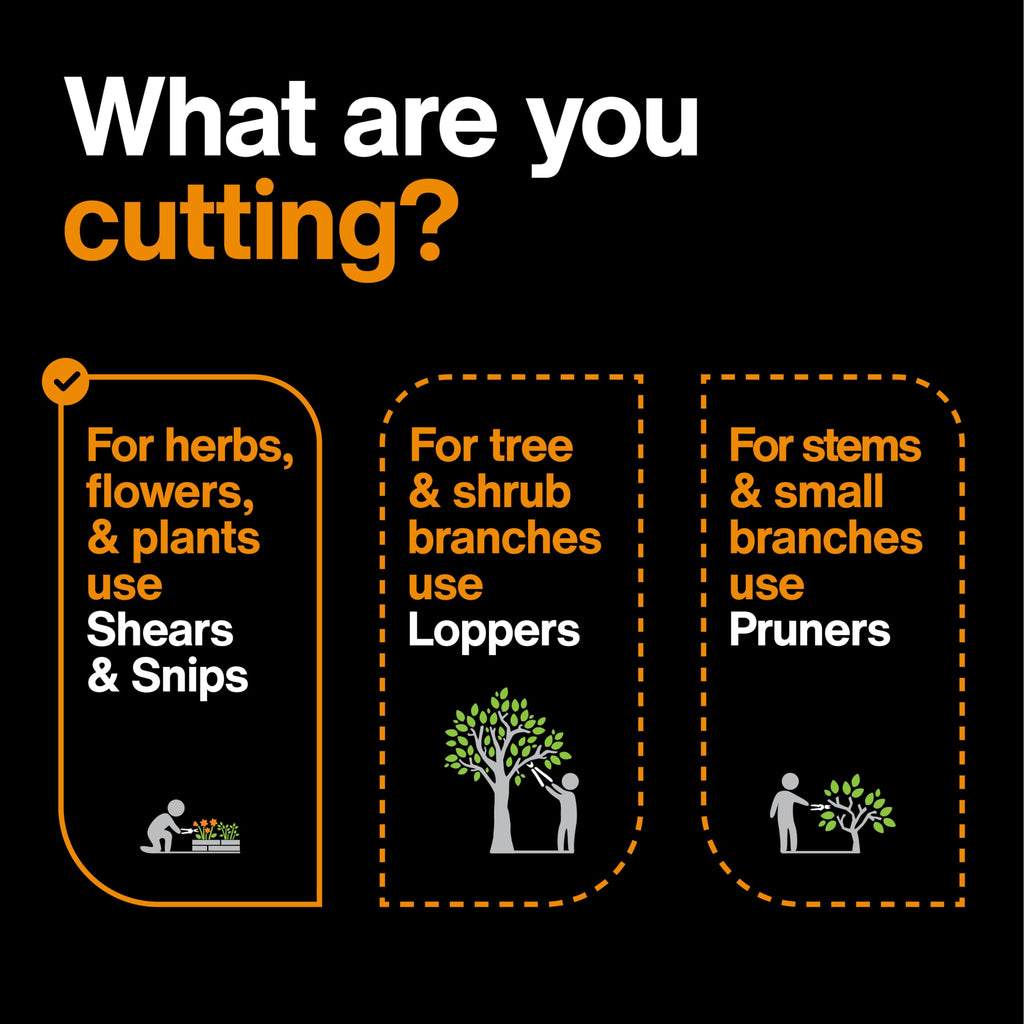 Fiskars 6" Non-Stick Pruning Snips, Resin-Resistant Garden Scissors