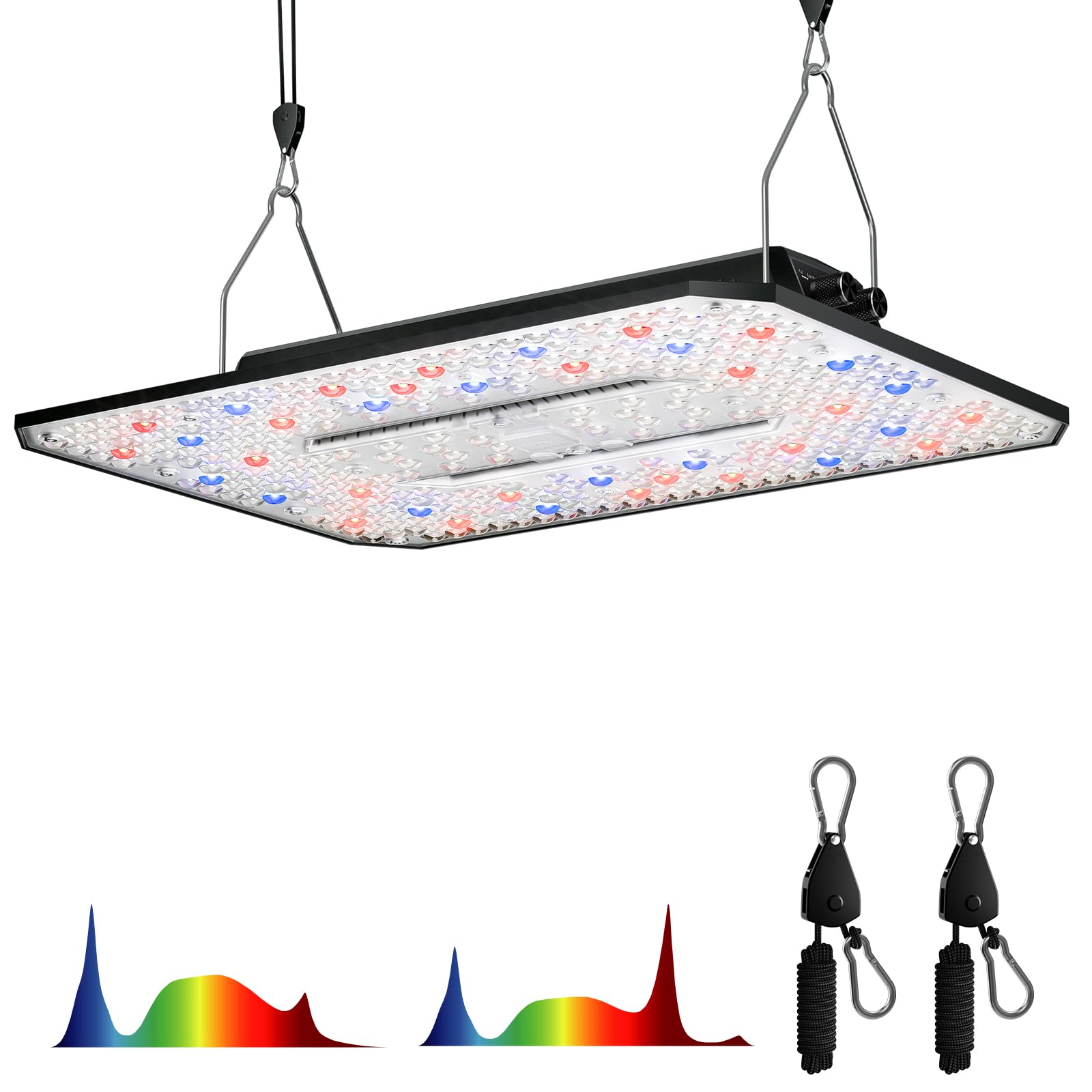 80W LED Grow Light Full Spectrum Growing Lamp for Indoor Plants | UAP800 New-gen Lens Dimmable Daisy Chain Deeper Penetration Grow Lights for Seed Starting Vegetables Bloom in 2x2ft Grow Tent