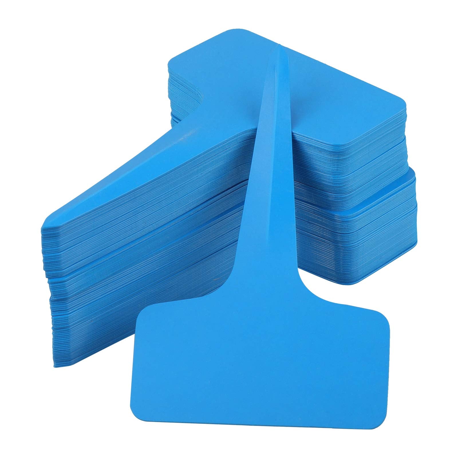 KINGLAKE 100 Pcs 6 x10cm Plastic Plant T-Type Tags Nursery Garden Labels