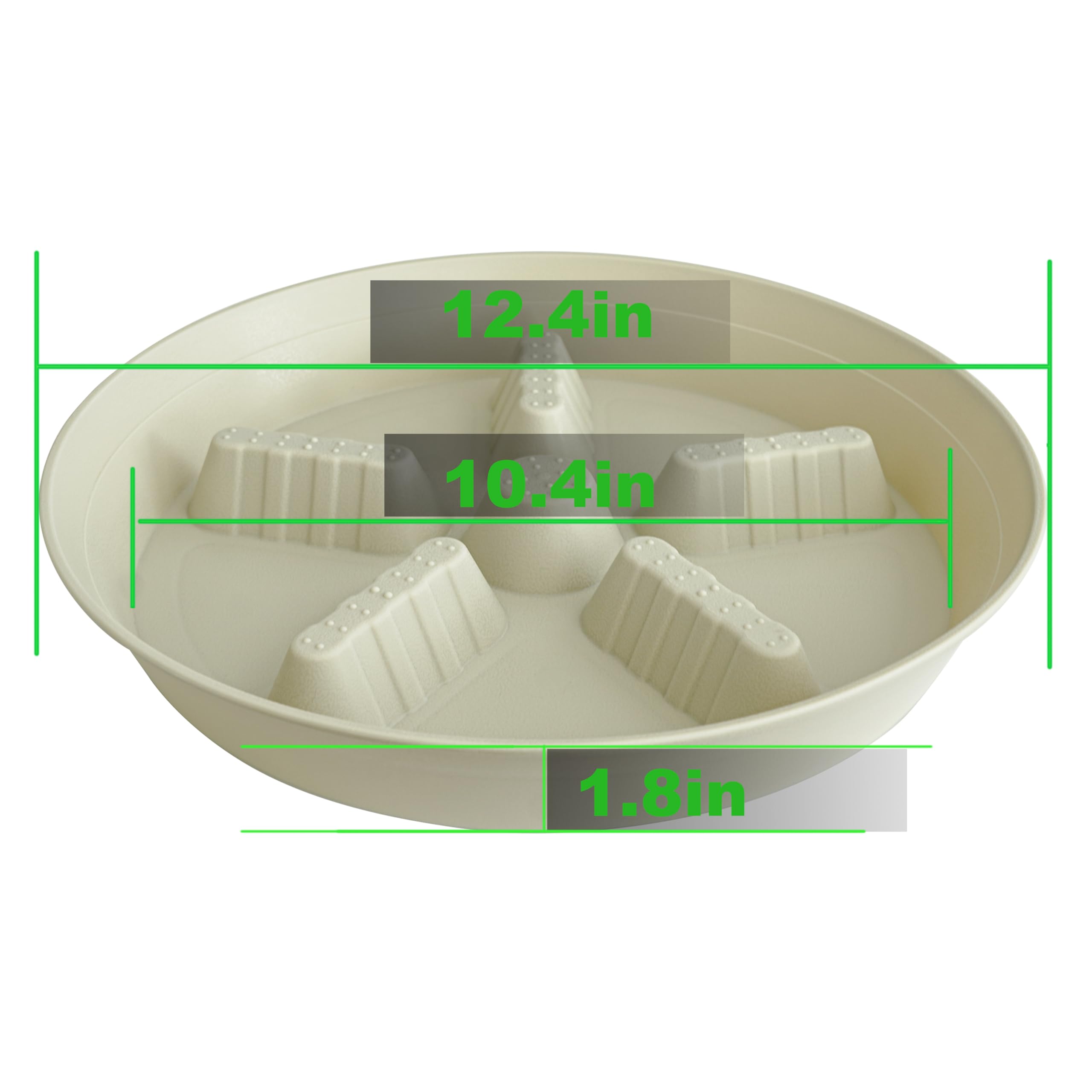4 Pack Plant Saucer 8 inch, 10 12 14 17 inch, Plant Stand Plastic Plant Saucers for Indoors Outdoor, Heavy Duty Flower Planter Drip Trays for Pots, Pot Saucers for Plants, Grow Bags Saucers