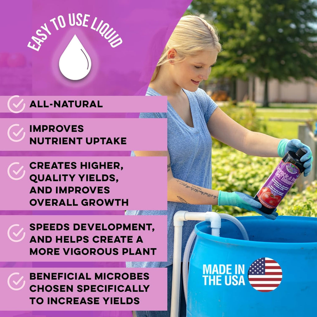 Microbe Life Hydroponics Premium Photosynthesis Plus to Grow Fruits, Vegetables, and Herbs, The Best Professional Big Bud Grow, Use with Any Feeding Systems Including Hydroponics or Soil, 16 Ounces