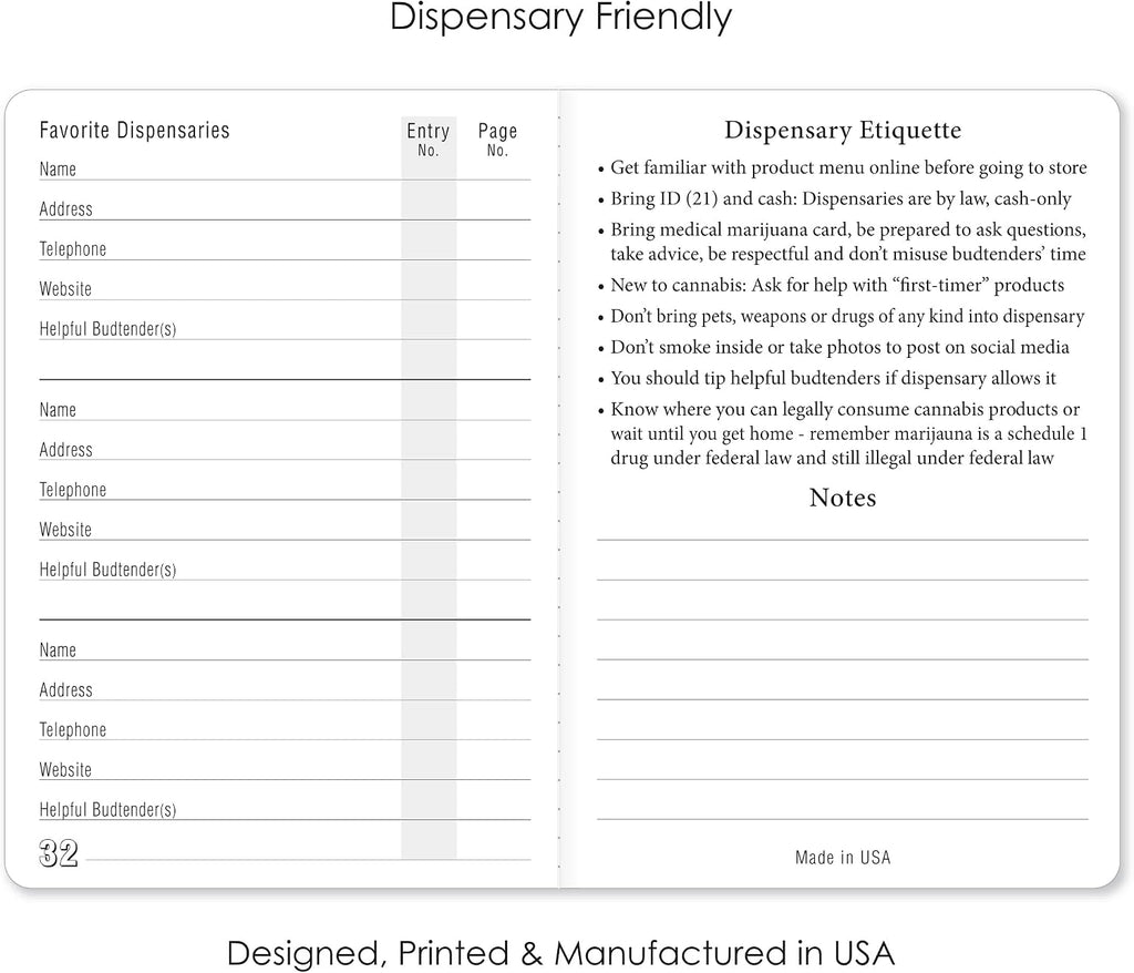 Medical & Recreational Cannabis Passport: Marijuana Log Book & Cannabis Tracking Journal - A Great Gift For Marijuana Patients & Recreational Cannabis Enthusiasts