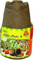 Jiffy-PotsOrganic Seed Starting 4" Biodegradable Peat Pots, 6 Pack