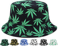 INOGIH Reversible Bucket-Hat Marijuana-Cannabis Weed Foldble Fisherman Hat