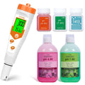 pH EC Meter for Hydroponics with 16.9Fl oz 4.00 & 7.00 pH Caibration Solution Kits