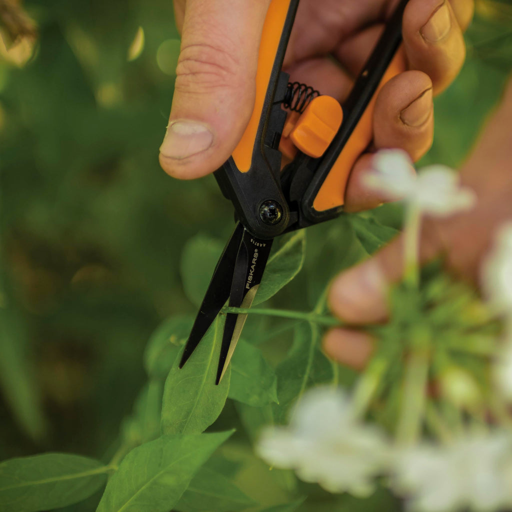 Fiskars 6" Non-Stick Pruning Snips, Resin-Resistant Garden Scissors