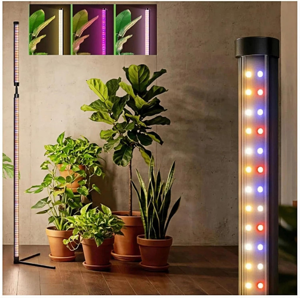 36W Standing Grow Light for Indoor Plants, 65'' Adjustable Tall Grow Light with Stand, 3 Light Modes & 10 Dimmable Levels, Floor Grow Light with Timer for Large Indoor Plants, Herbs, Corners