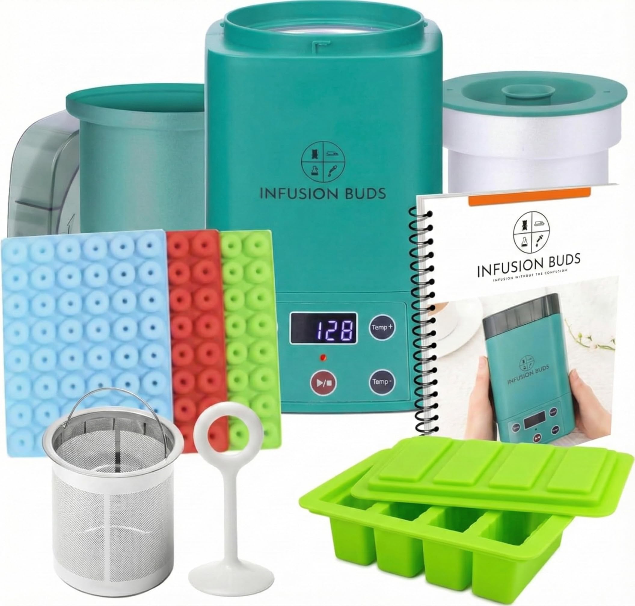 2-in-1 Herb Decarboxylator and Infuser, Oil Infuser & Butter Maker Machine | Magically Decarb Herbs, Infuse Butter Oil and Tinctures, - Complete Kit with Recipe Book & All Accessories, 3 Cups Capacity