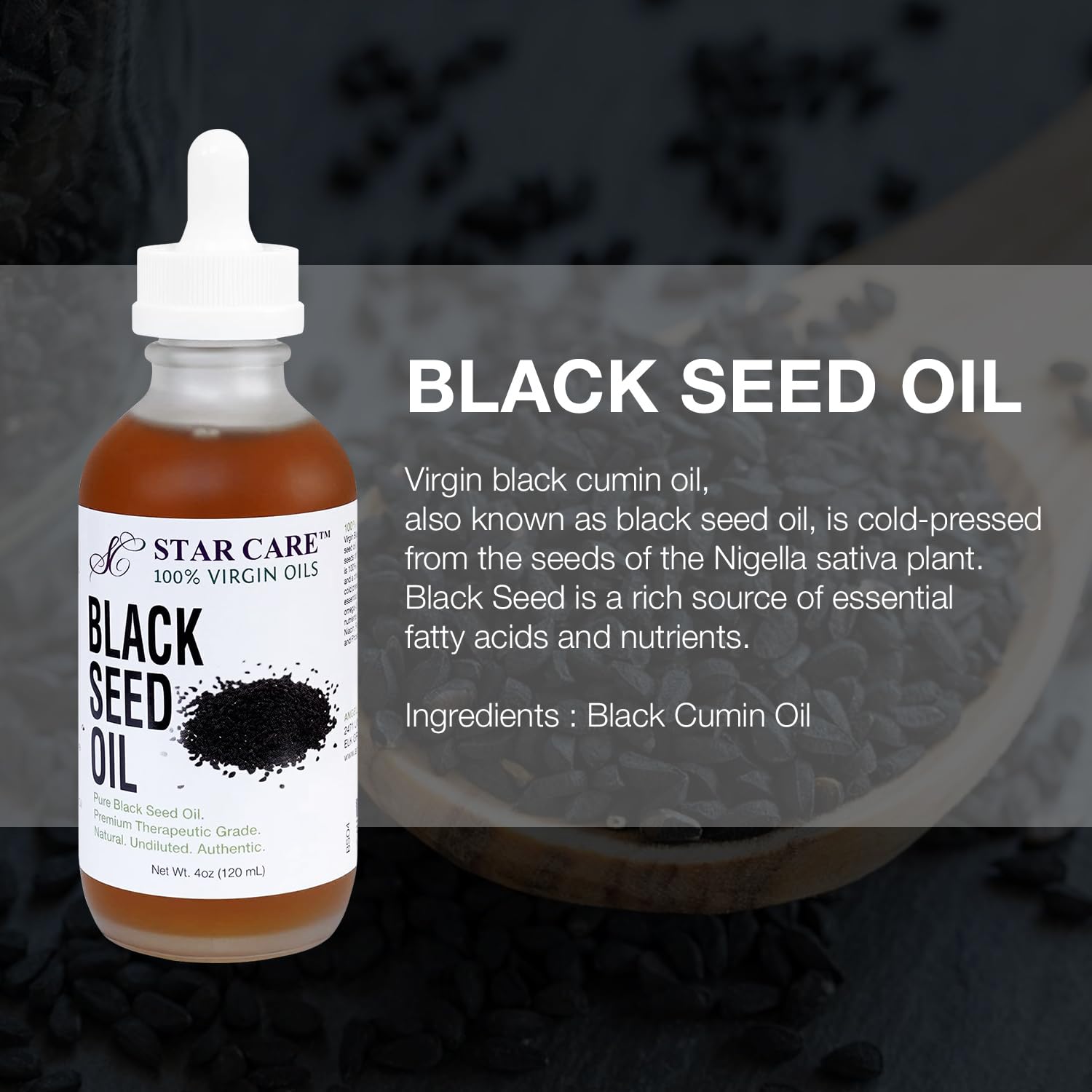 100% Virgin Hemp Oil Pure Cannabis Sativa Seed Oil for Face, Body, Hair, and Nails – Made in USA, 4oz (120ml)