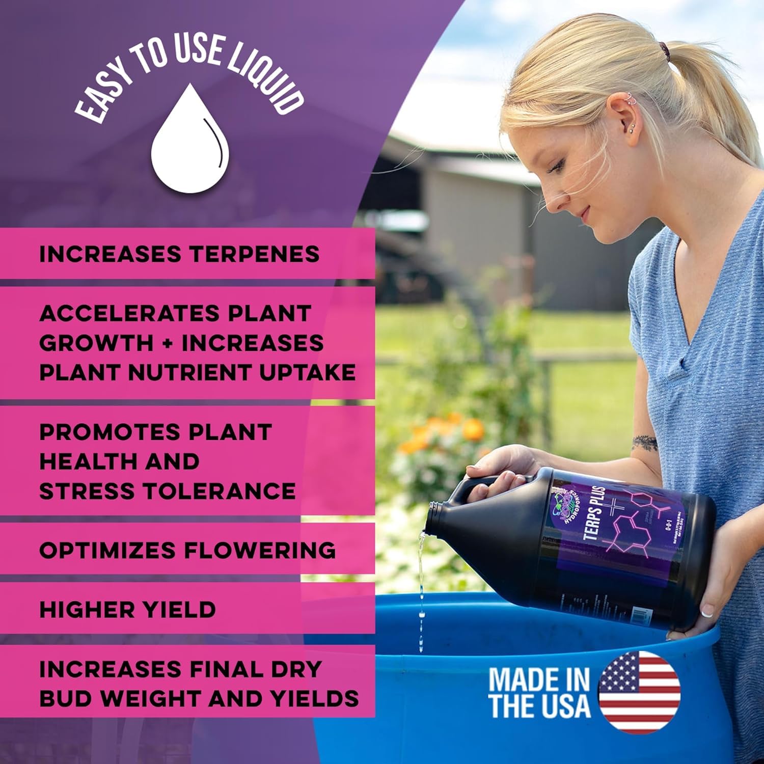 Microbe Life Hydroponics Premium Photosynthesis Plus to Grow Fruits, Vegetables, and Herbs, The Best Professional Big Bud Grow, Use with Any Feeding Systems Including Hydroponics or Soil, 16 Ounces