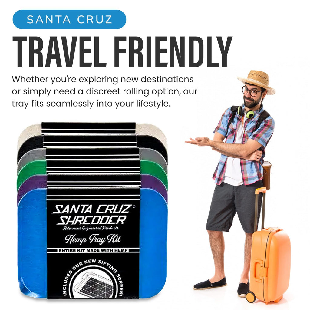 Santa Cruz Shredder Tray Kit With Spout For Easy Filling Smooth Rounded Edges - Small (Purple)